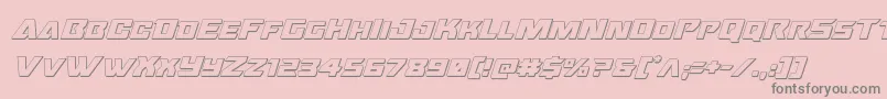 Oceanicdrift3Dital Font – Gray Fonts on Pink Background