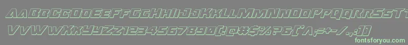 Oceanicdrift3Dital Font – Green Fonts on Gray Background