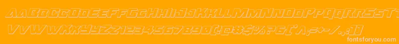 Oceanicdrift3Dital Font – Pink Fonts on Orange Background