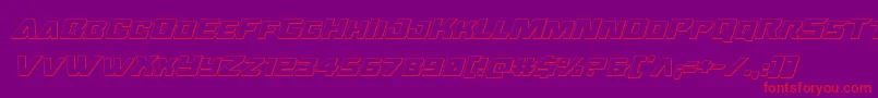 Oceanicdrift3Dital Font – Red Fonts on Purple Background