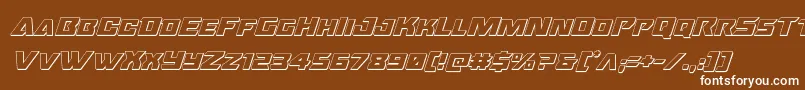 Шрифт Oceanicdrift3Dital – белые шрифты на коричневом фоне