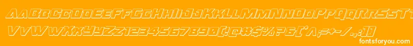 Oceanicdrift3Dital Font – White Fonts on Orange Background