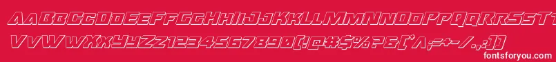 Oceanicdrift3Dital Font – White Fonts on Red Background