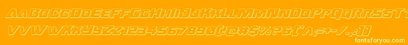 Oceanicdrift3Dital Font – Yellow Fonts on Orange Background