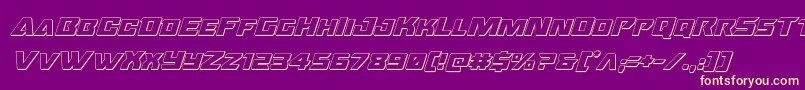Oceanicdrift3Dital Font – Yellow Fonts on Purple Background