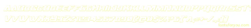 Oceanicdrift3Dital Font – Yellow Fonts on White Background