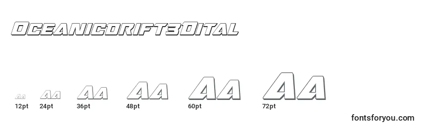 Oceanicdrift3Dital Font Sizes