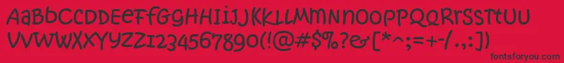 KristenNotSoNormalItcTt Font – Black Fonts on Red Background