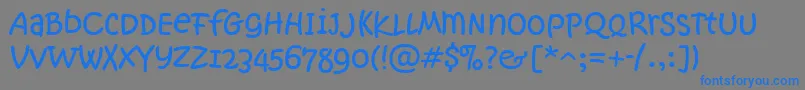 KristenNotSoNormalItcTt Font – Blue Fonts on Gray Background