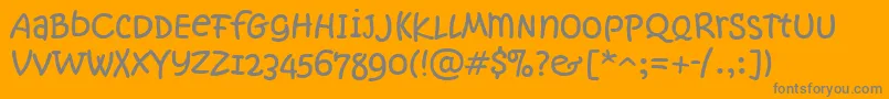 KristenNotSoNormalItcTt Font – Gray Fonts on Orange Background