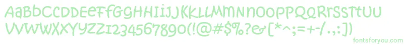 KristenNotSoNormalItcTt Font – Green Fonts on White Background