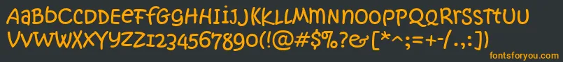 KristenNotSoNormalItcTt Font – Orange Fonts on Black Background