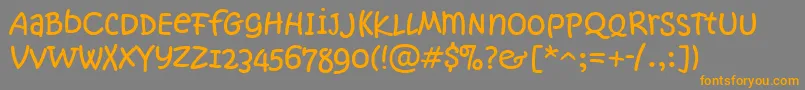 KristenNotSoNormalItcTt Font – Orange Fonts on Gray Background