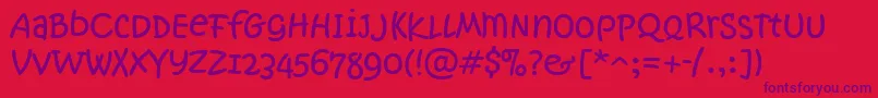 KristenNotSoNormalItcTt Font – Purple Fonts on Red Background