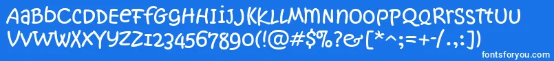 KristenNotSoNormalItcTt Font – White Fonts on Blue Background