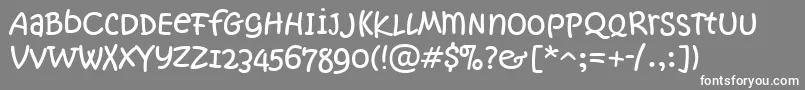 KristenNotSoNormalItcTt Font – White Fonts on Gray Background