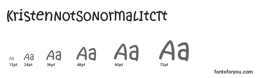 Размеры шрифта KristenNotSoNormalItcTt