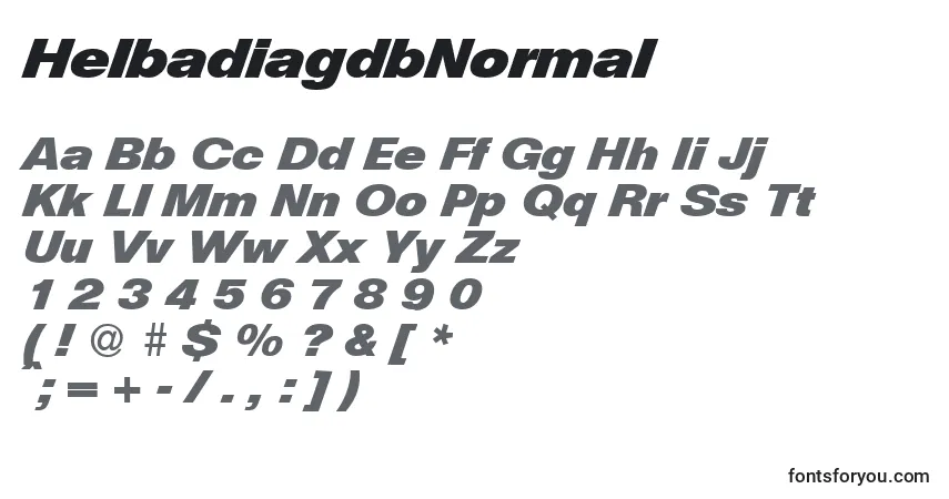 Schriftart HelbadiagdbNormal – Alphabet, Zahlen, spezielle Symbole