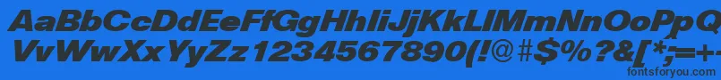 HelbadiagdbNormal Font – Black Fonts on Blue Background