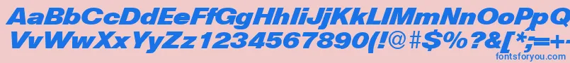 HelbadiagdbNormal Font – Blue Fonts on Pink Background