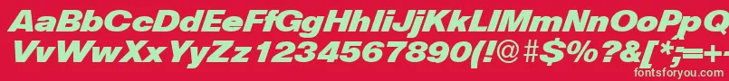 HelbadiagdbNormal Font – Green Fonts on Red Background