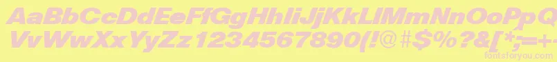 HelbadiagdbNormal Font – Pink Fonts on Yellow Background