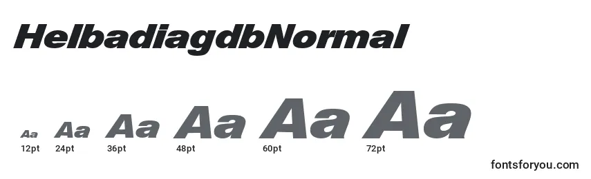 Größen der Schriftart HelbadiagdbNormal