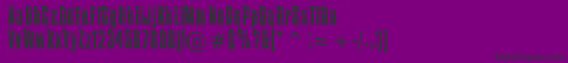 Impossible0Plus30-Schriftart – Schwarze Schriften auf violettem Hintergrund