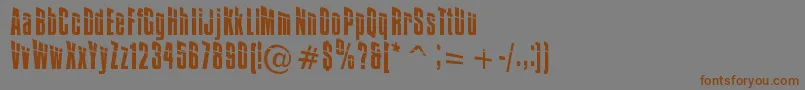 Impossible0Plus30 Font – Brown Fonts on Gray Background