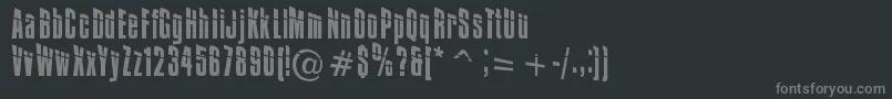 フォントImpossible0Plus30 – 黒い背景に灰色の文字
