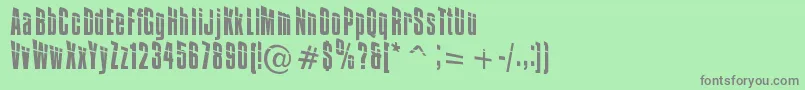 フォントImpossible0Plus30 – 緑の背景に灰色の文字