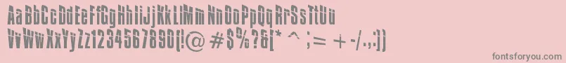 Impossible0Plus30 Font – Gray Fonts on Pink Background