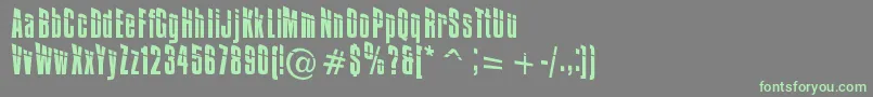 Impossible0Plus30 Font – Green Fonts on Gray Background