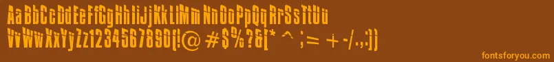 Impossible0Plus30 Font – Orange Fonts on Brown Background
