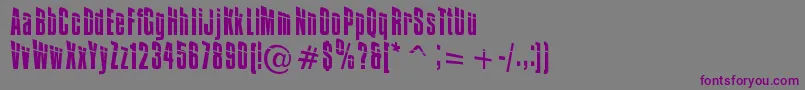 Impossible0Plus30 Font – Purple Fonts on Gray Background