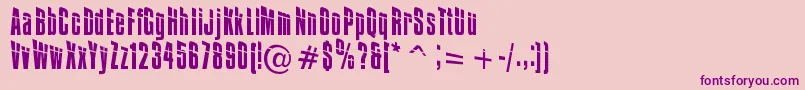 Impossible0Plus30 Font – Purple Fonts on Pink Background