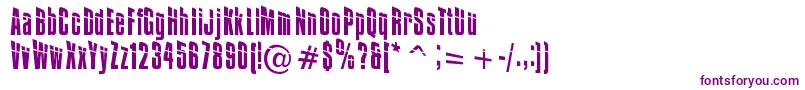 フォントImpossible0Plus30 – 白い背景に紫のフォント