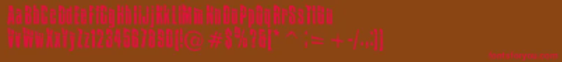 Impossible0Plus30 Font – Red Fonts on Brown Background