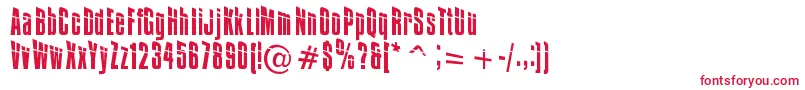 Impossible0Plus30 Font – Red Fonts on White Background