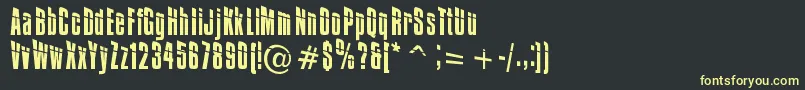 Impossible0Plus30 Font – Yellow Fonts on Black Background