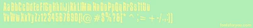 Impossible0Plus30 Font – Yellow Fonts on Green Background