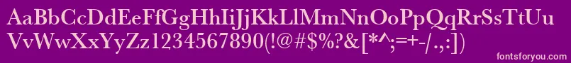 Urwbaskertmednar Font – Pink Fonts on Purple Background