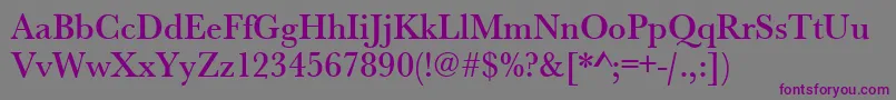 Urwbaskertmednar Font – Purple Fonts on Gray Background
