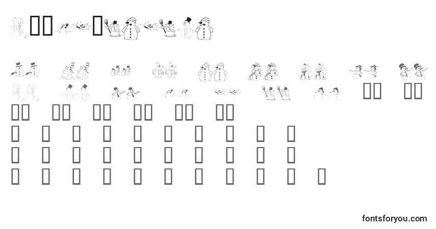 KrSnowPeople Font – alphabet, numbers, special characters