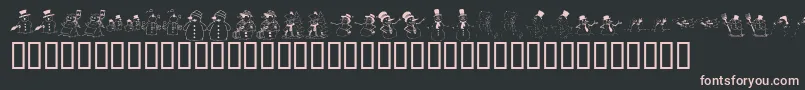 KrSnowPeople Font – Pink Fonts on Black Background