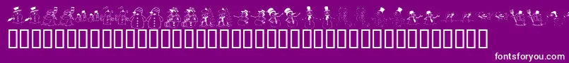 KrSnowPeople Font – White Fonts on Purple Background