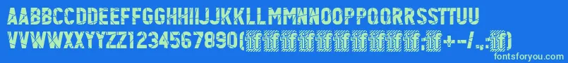 HeisenbergRegular Font – Green Fonts on Blue Background