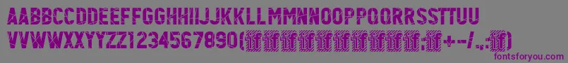 HeisenbergRegular Font – Purple Fonts on Gray Background