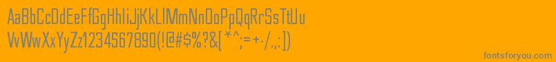 Czcionka NesobritecdRegular – szare czcionki na pomarańczowym tle