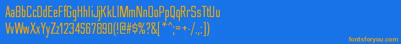 NesobritecdRegular Font – Orange Fonts on Blue Background